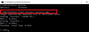 fastboot flash recovery recovery.img