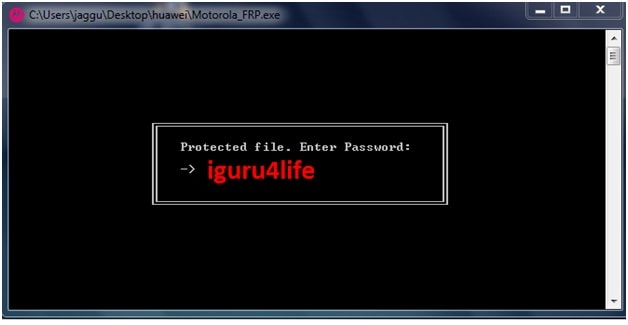 moto frp bypass tool password