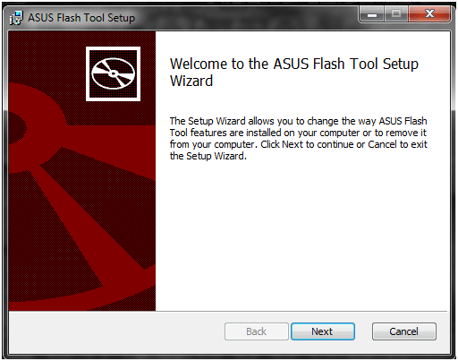 install asus flash tool