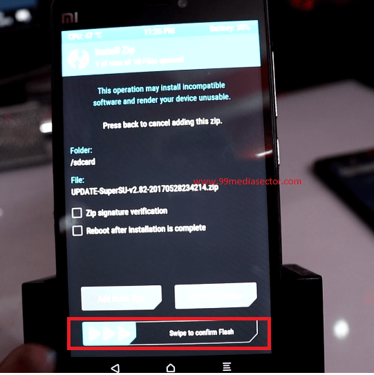 supersu flashing using twrp recovery