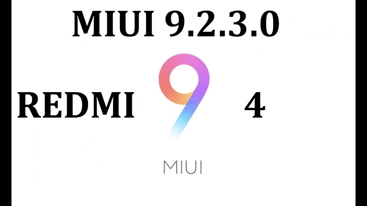 Redmi 4 miui 9.2.3.0 firmware