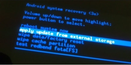 Apply update from external storage