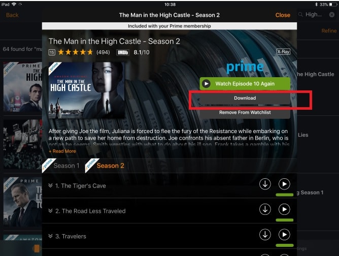 download amazon prime movies on iOS