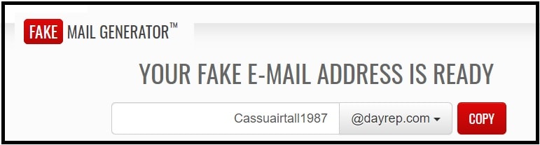 fakeemail generator official site