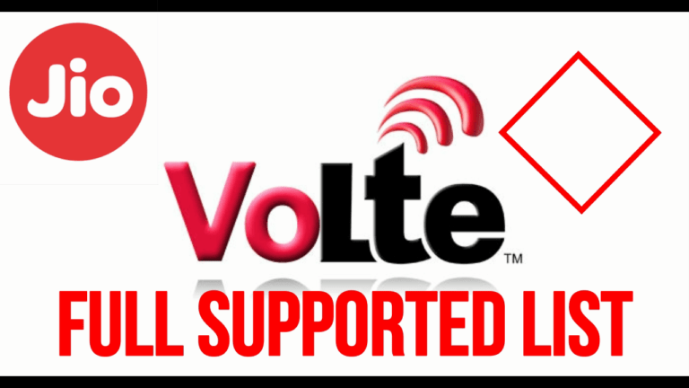 Reliance Jio 4G VoLTE Supported phones