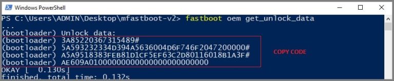 motorola development unlock bootloader form code
