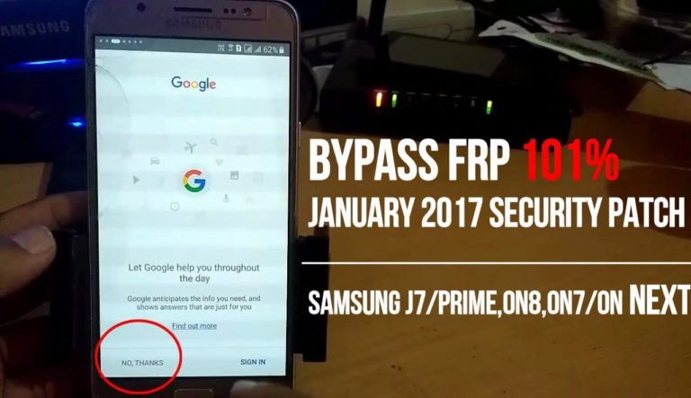 bypass Google account verification on Samsung J7