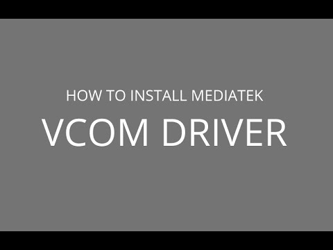 How To Install VCOM Drivers On Pc
