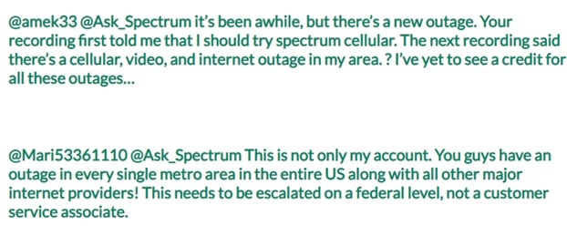 spectrum internet outage quarries