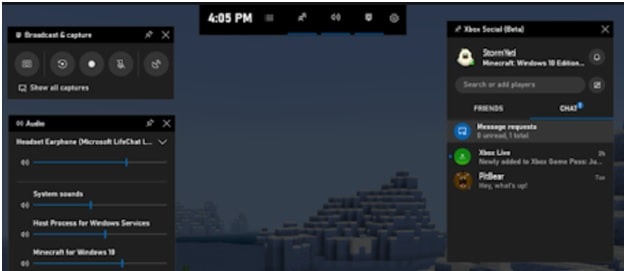 windows 10 gamebar to take screenshots