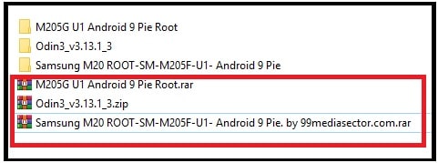 Galaxy M20 root files with tool