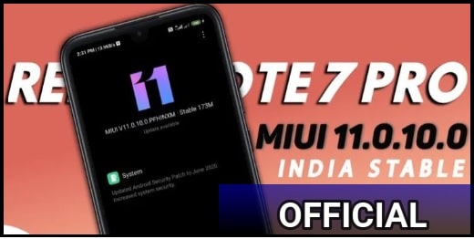 MIUI 11.0.10.0 Stable ROM For Redmi Note 7 Pro
