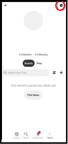 Delete Pinterest Account In Smartphone