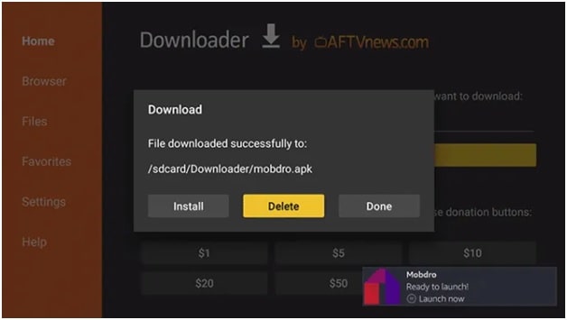 delete app on firestick