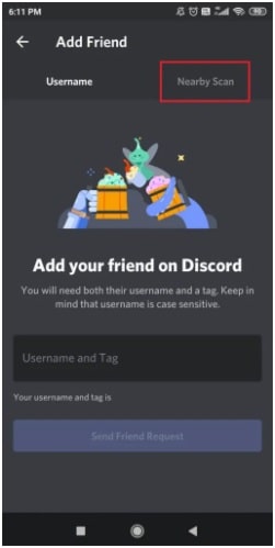nearby scan on discord