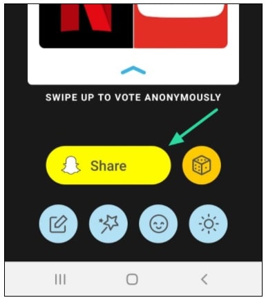share polls on Snapchat