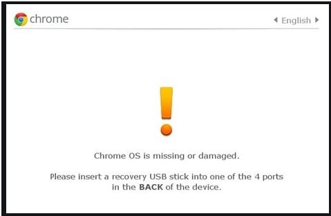 Chrome OS missing damaged screen 