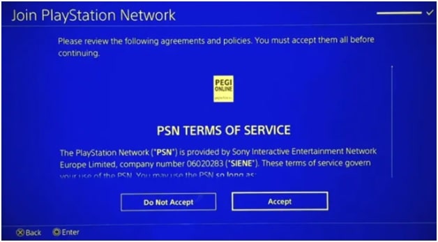 Set Privacy settings playstation network account