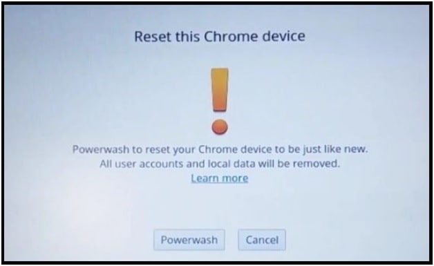 reset chromebook without password