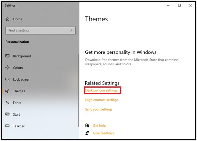 windows 10 desktop icon settings