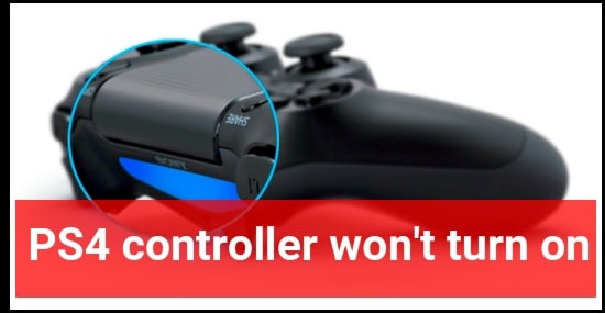 PS4 controller won't turn on