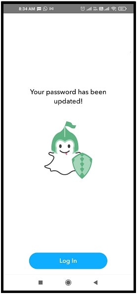 snapchat password reset done