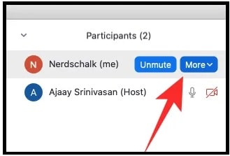 Change name in Zoom App when inside a Zoom meeting