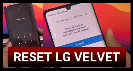 LG VELVET Factory Reset
