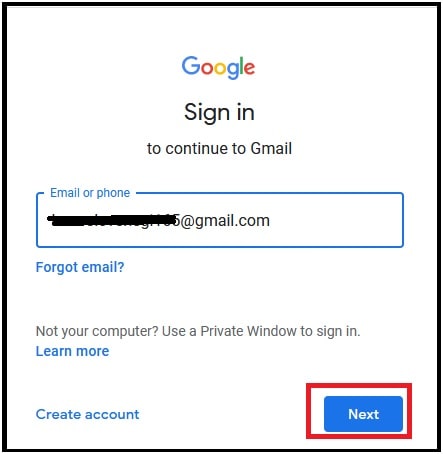 reset gmail password online