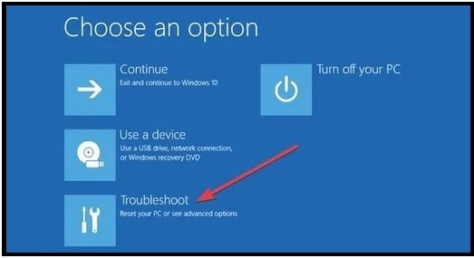 fix bad system config info windows 10 choose an option troubleshoot