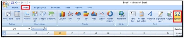 Insert Degree Symbol In Excel Using Symbol Dialog Box