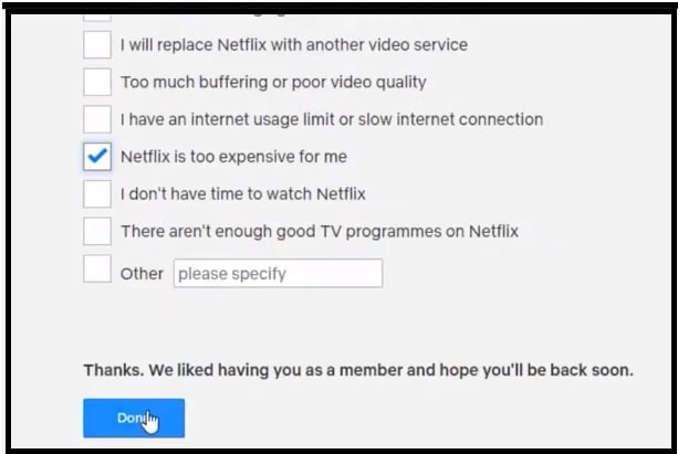 feedback to stop auto payment netflix