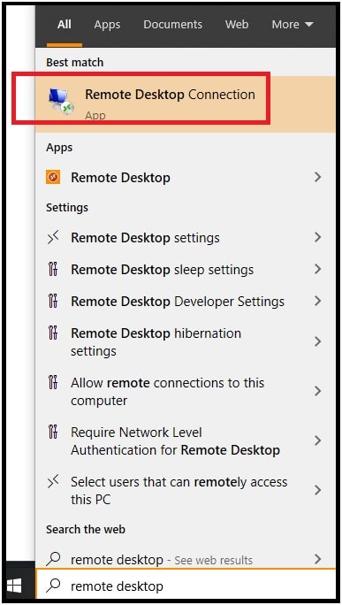 open remote desktop client app