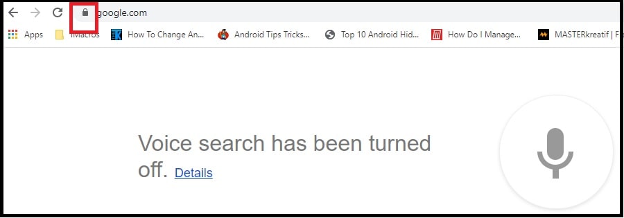 view site information to fix voice search has been stopped