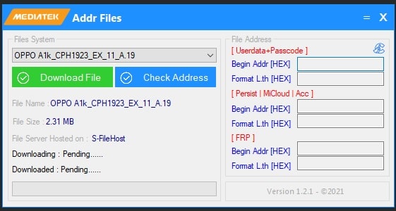 mediatek addr files interface