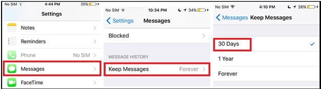 Delete Old Text Messages From iPhone including Attachments