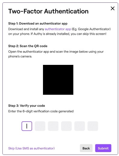 Google Authenticator for twitch