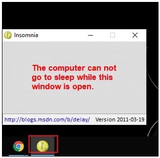 Insomnia tool to turn on pc screen