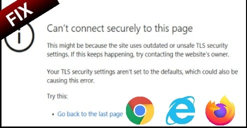 can’t connect securely to this page