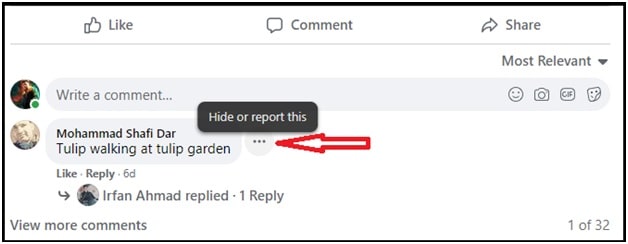 hide comments on Facebook