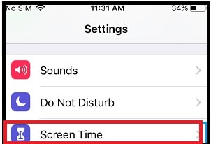iphone screen time