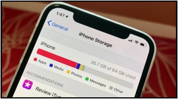 iphone storage section