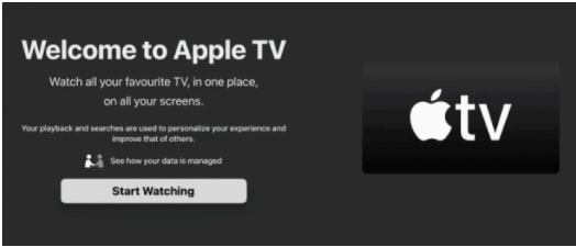 Start Watching on the Apple TV on shield devices
