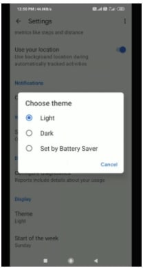 Dark to get Google Fit Dark Mode