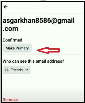 make primary email address