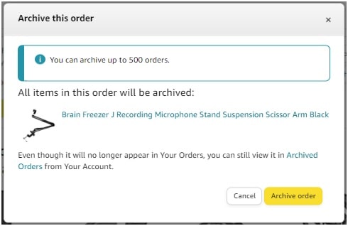 Delete Amazon Order History From Amazon