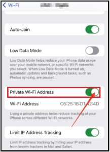 Private wi-fi address fix wifi privacy warning