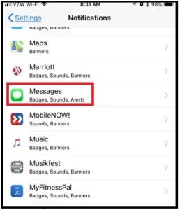 iphone message hide alerts