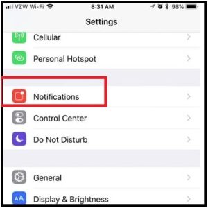 mute iphone notification