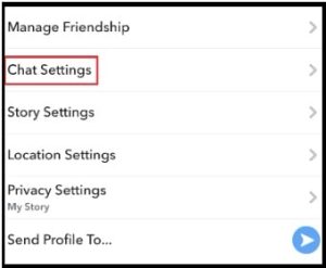 snapchat chat settings to unpin someone